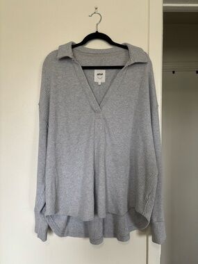Aerie Lumber Jane Waffle Polo